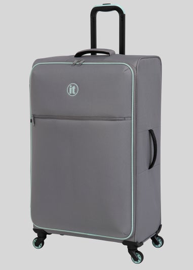 IT Luggage Grey Soft Shell Suitcase