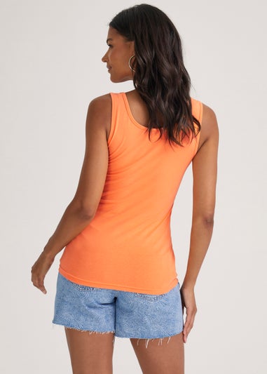 Orange Short Vest Top