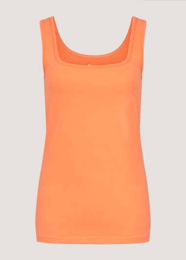 Orange Short Vest Top