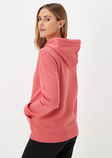 Coral Zip Up Hoodie