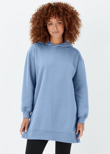 Blue Essential Longline Hoodie