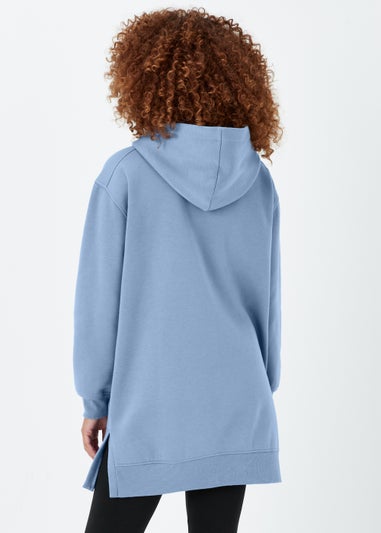 Blue Essential Longline Hoodie