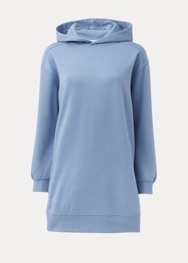 Blue Essential Longline Hoodie