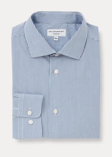 Taylor & Wright Blue Stripe Regular Fit Shirt