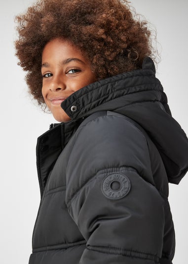 Kids Black Parka Coat (4-13yrs)