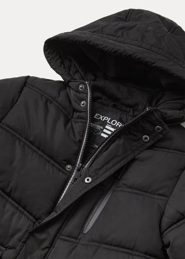 Kids Black Parka Coat (4-13yrs)