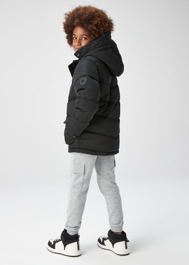 Kids Black Parka Coat (4-13yrs)