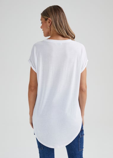 White Longline T-Shirt