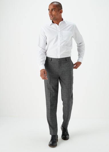 Taylor & Wright Charcoal Check Slim Fit Trousers