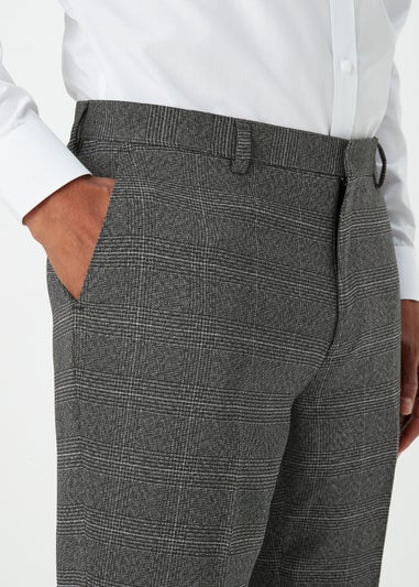 Taylor & Wright Charcoal Check Slim Fit Trousers