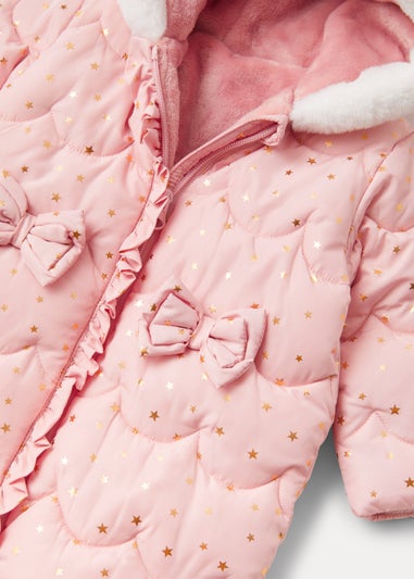 Baby Pink Bow Sleepsuit (Newborn-18mths)