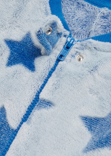 Boys Blue Embossed Star Onesie (9mths-5yrs)
