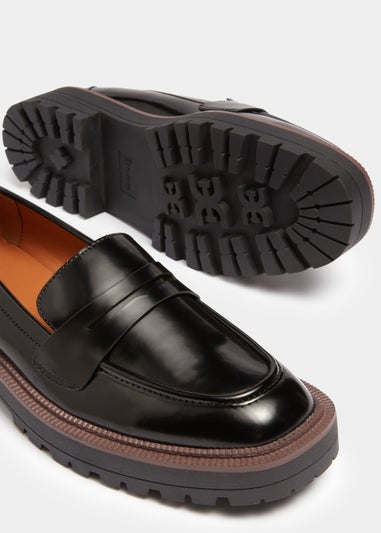 Black Cleated Loafers