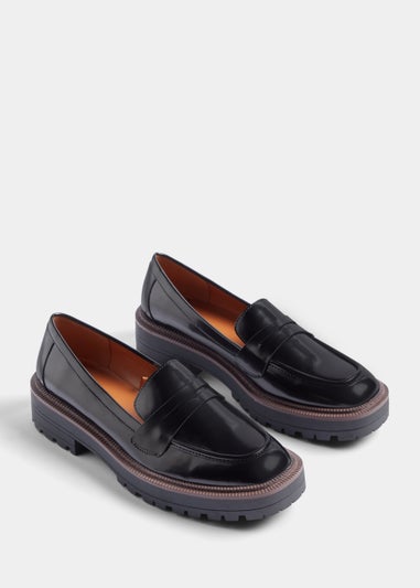 Black Cleated Loafers