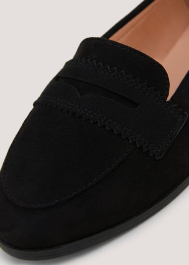 Womens black loafers hot sale wide fit