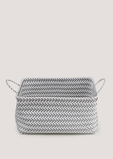 Grey Woven Plastic Tray