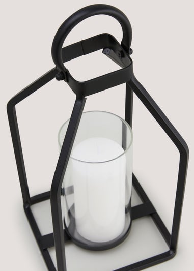 Large Black Metal Lantern (15cm x 28cm)