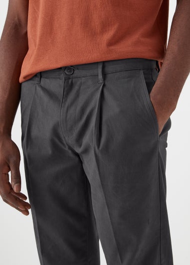 Charcoal Pleated Trousers