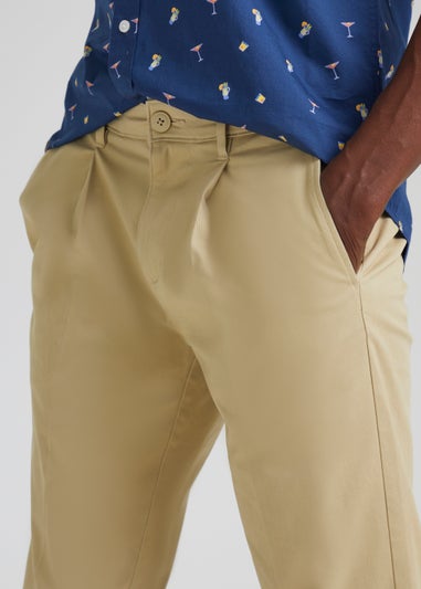 Stone Pleated Trousers