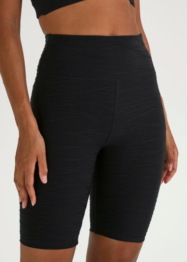 Souluxe Black Textured Sports Shorts