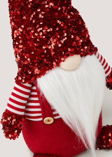 Red Light Up Christmas Gnome (27cm x 18cm x 60cm)