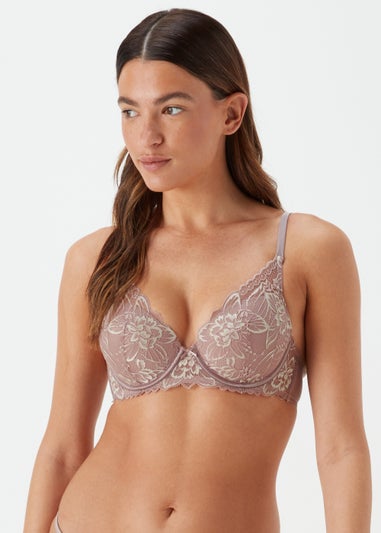 Mink Tonal Lace Co-Ord Bra