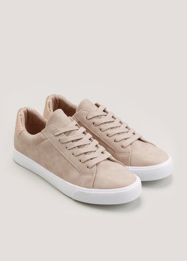 Nude Lace Up Trainers