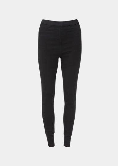 Rosie Black Pull On Jeggings (Long Length)