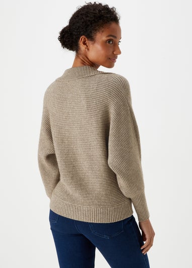 Et Vous Grey V-Neck Jumper