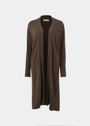 Papaya Petite Brown Longline Cardigan