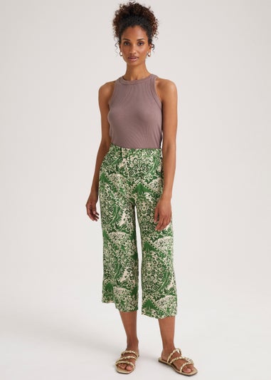 Reiss Petite Hailey Cropped Trousers Navy at John Lewis  Partners