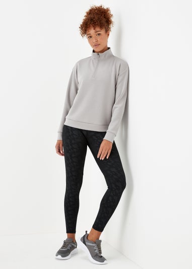Souluxe Lilac Half Zip Sports Sweatshirt