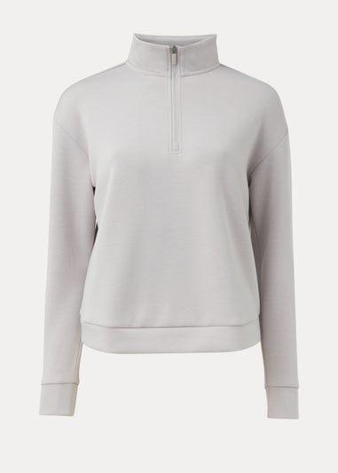 Souluxe Lilac Half Zip Sports Sweatshirt