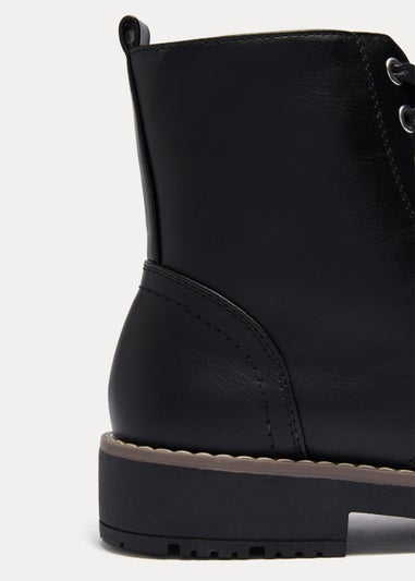 Soleflex Black Lace Up Boots