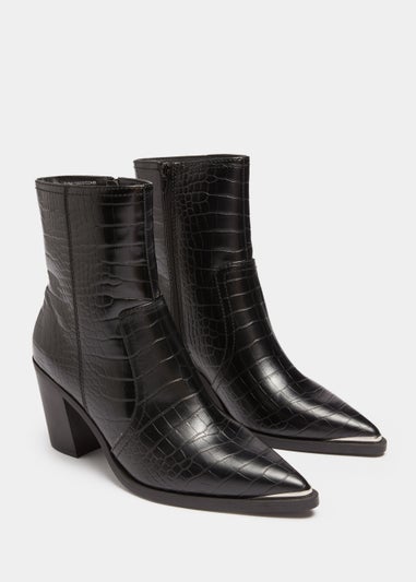 Et Vous Black Croc Western oots