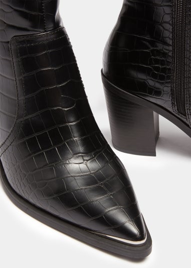Et Vous Black Croc Western oots