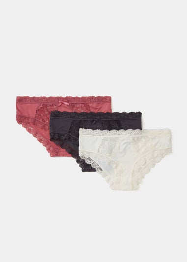 3 Pack Micro Lace Short Knickers