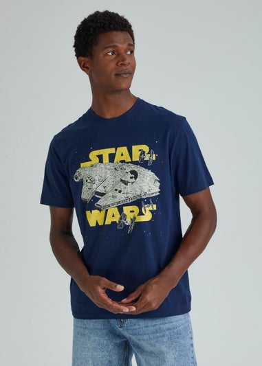 Navy Star Wars Print T-Shirt