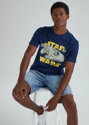 Navy Star Wars Print T-Shirt