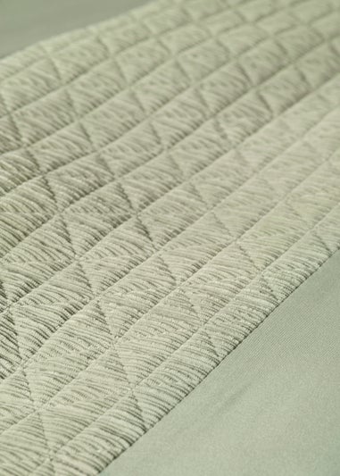 Green Quilted Cord Duvet Cover