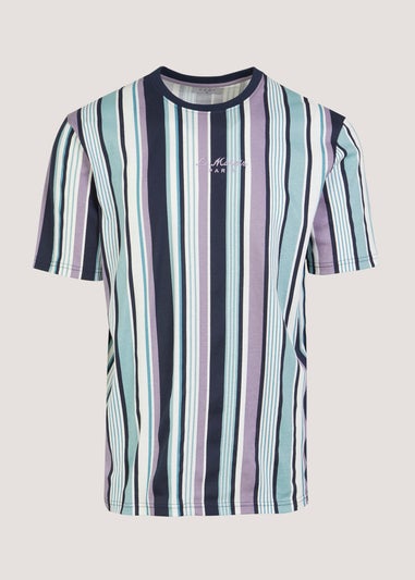 Multicoloured Vertical Stripe Paris T-Shirt