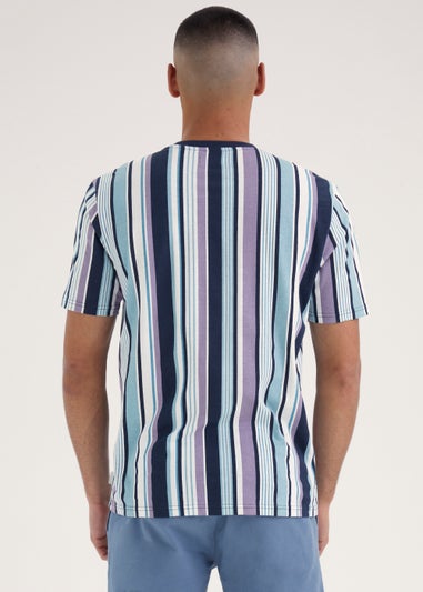 Multicoloured Vertical Stripe Paris T-Shirt