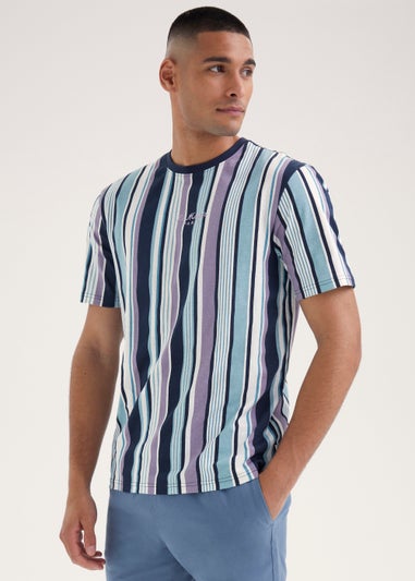 Multicoloured Vertical Stripe Paris T-Shirt