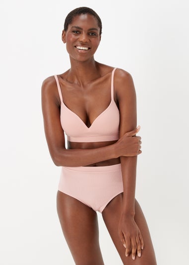 2 Pack Pink & Charcoal Seamless Moulded Bras