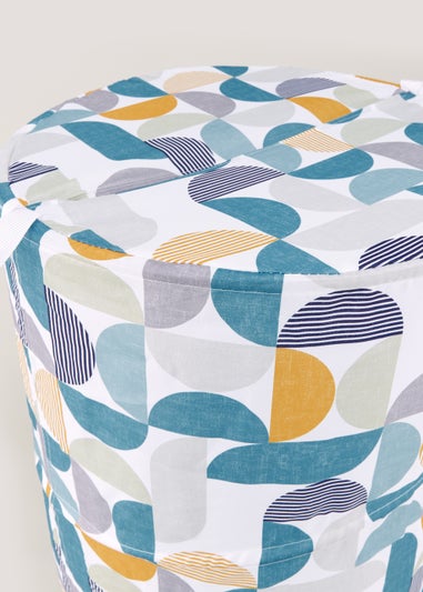 Multicoloured Print Pop Up Laundry Basket (55cm x 42cm  x 42cm)