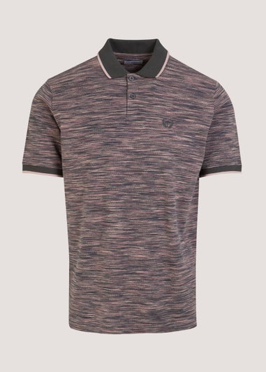 Pink Space Dye Polo Shirt