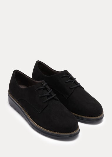 Soleflex Black Lace Up Shoes