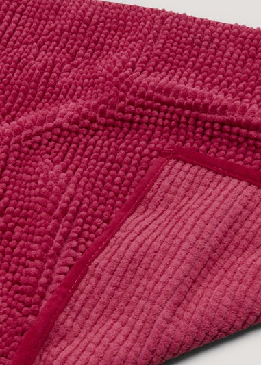 Fuchsia Chenille Bath Mat (45cm x 75cm)