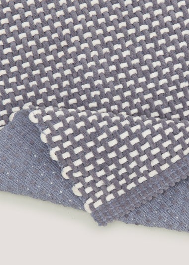 Grey Chenille Woven Bath Mat (80cm x 50cm)