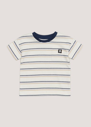 Boys Cream Stripe Textured T-Shirt (9mths-4yrs)